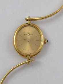 Appraisal: An ct gold lady's bracelet wrist watch by Baume Mercier