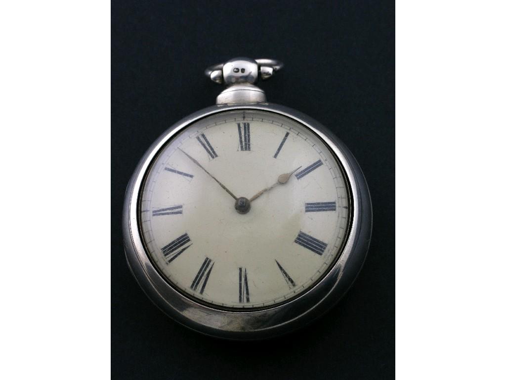 Appraisal: A th Century Continental silver cased key-wind Pocket Watch with