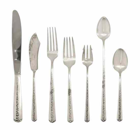 Appraisal: An American Sterling Silver Partial Flatware Service Towle in the