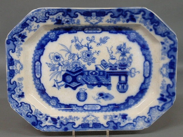 Appraisal: Ridgeway Morley Flow Blue platter also marked Tyndale s x