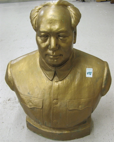 Appraisal: LARGE BUST OF CHAIRMAN MAO Mao Tse-tung - first Chairman