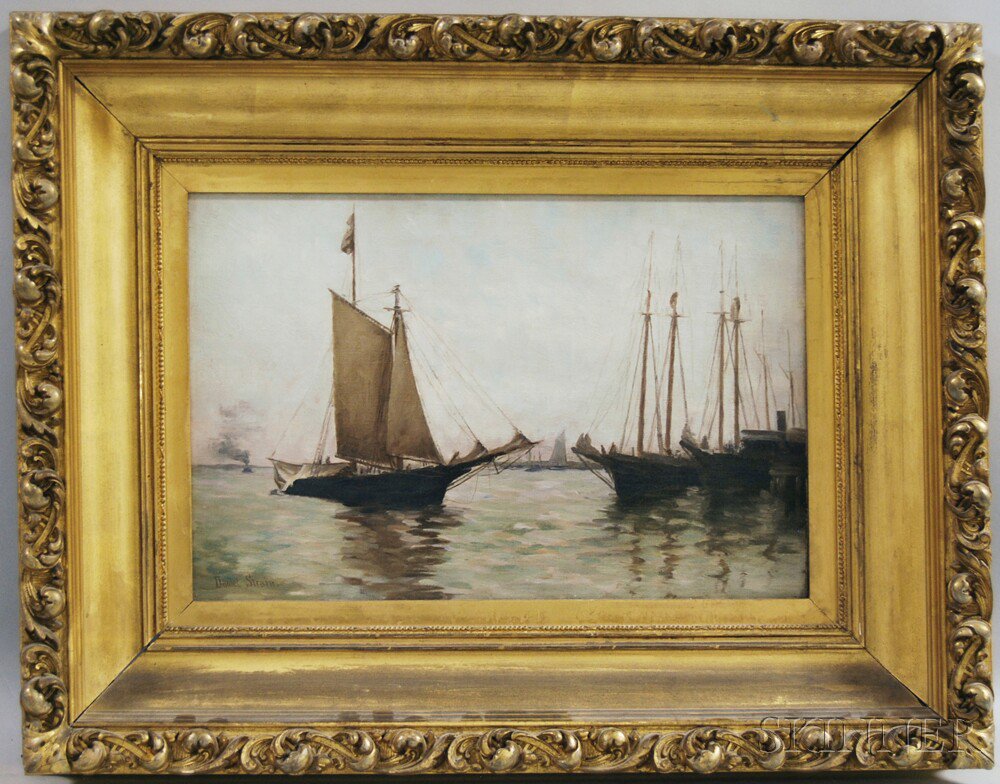 Appraisal: Daniel J Strain American - Quiet Harbor Signed l l