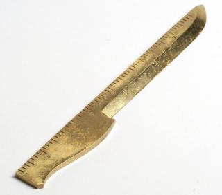 Appraisal: Austrian Brass Letter Opener Also doubling as an -inch ruler