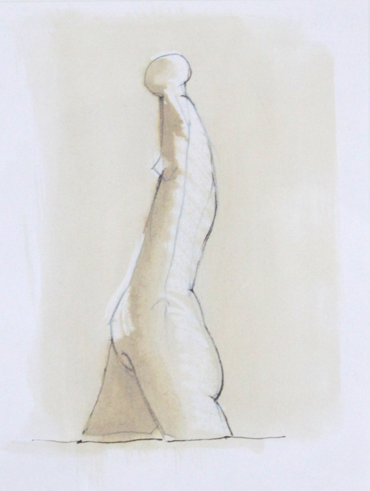 Appraisal: Anthony Abrahams Study For Walking watercolour cm x cm x