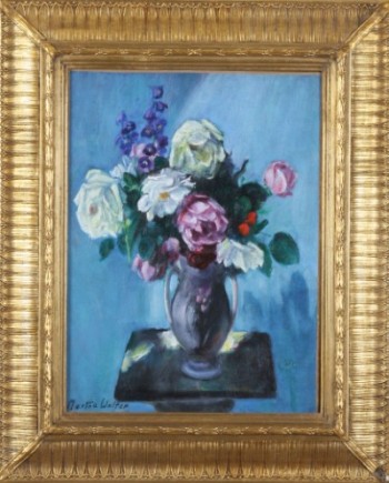 Appraisal: Floral still life oil on canvas relined x SLL Martha