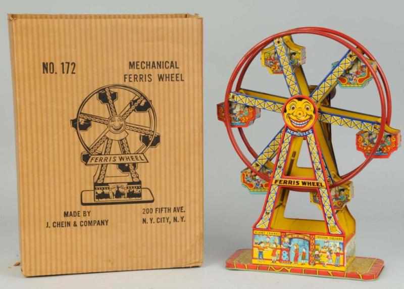 Appraisal: Chein No Wind-Up Ferris Wheel Toy Description Includes original box