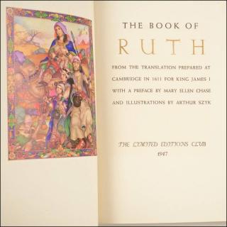 Appraisal: Books Szyk Arthur Book of Ruth and Book of Job