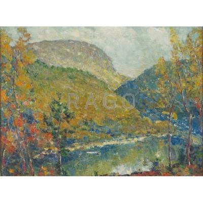 Appraisal: Cullen Yates American - Autumn Delaware Water Gap Oil on