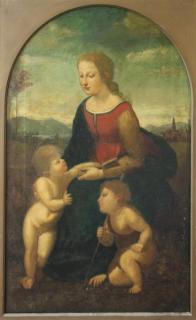 Appraisal: After Raphael Oil on Canvas La Belle Jardini r Jardini