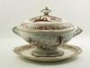 Appraisal: TUREEN - Mid th c large Staffordshire tureen with double