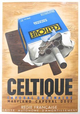 Appraisal: Celtique' a lithographic poster designed by Adolphe Mouron Cassandre -