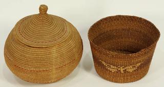 Appraisal: lot of Native Alaskan baskets lot of Native Alaskan baskets