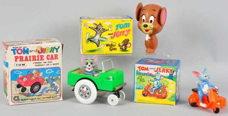 Appraisal: Lot of Plastic Tom Jerry Toy Items Description Circa s