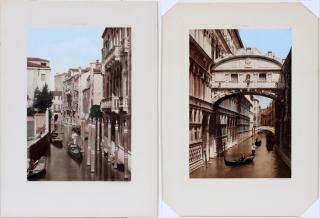 Appraisal: HAND-COLORED PHOTOGRAVURES C H W SCENES OF VENICE A set