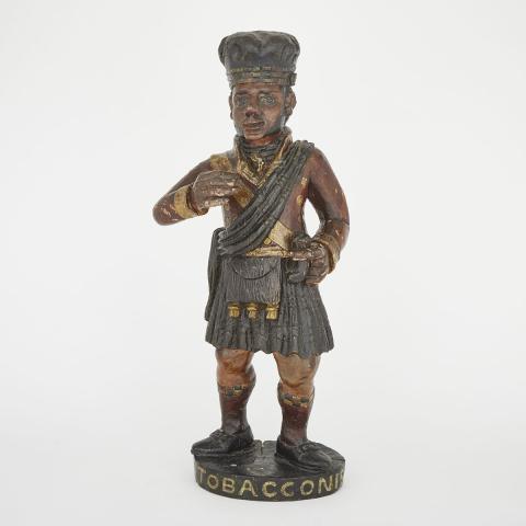 Appraisal: Carved and Polychromed Tobacconist s Shop Countertop Figure of Highlander