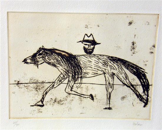 Appraisal: Sidney Nolan - 'Horse and figure' limited edition print signed