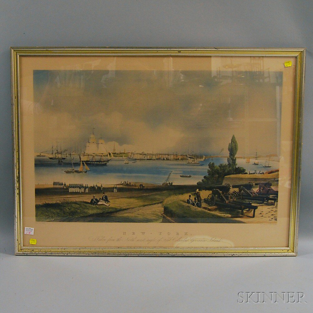 Appraisal: Framed Chromolithograph NEW YORK after a sketch by F Catherwood