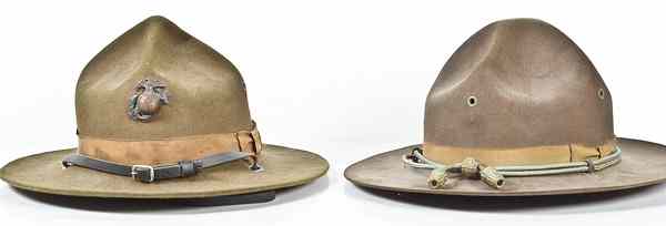 Appraisal: US WWII Montana Peak Campaign Hats Lot of Two WWI