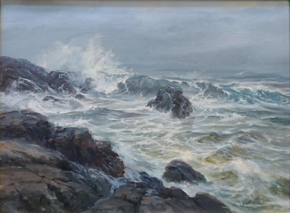 Appraisal: Ron Goyette American - Maine Seascape Oil on Masonite Framed