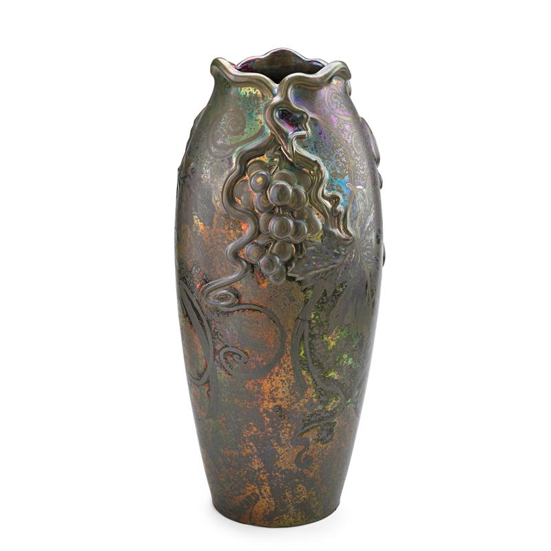 Appraisal: JACQUES SICARD WELLER Rare floor vase Condition Report No damage