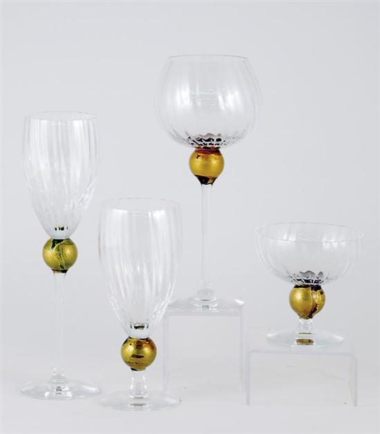 Appraisal: Union Street crystal stems Manhattan pattern consisting of wines H