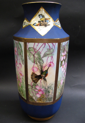 Appraisal: A LIMOGES FRANCE JEAN POUYAT PORCELAIN VASE - - monogrammed