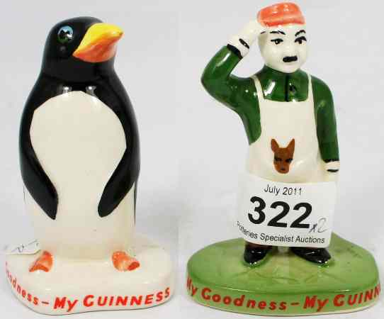 Appraisal: Carlton Ware Guinness Figures Penguin and Drayman cm