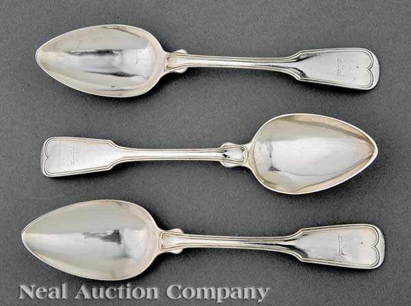 Appraisal: A Group of American Coin Silver Flatware th c including