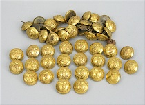 Appraisal: Fifty One Brass Buttons brass buttons with the American Eagle