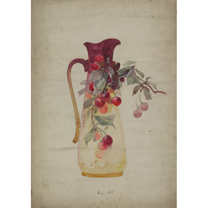 Appraisal: Franz Aulich American th Century No Study for Porcelain Vase