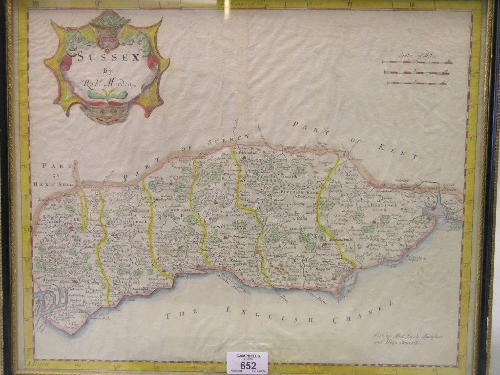 Appraisal: An early map of Sussex by Robt Morden and an