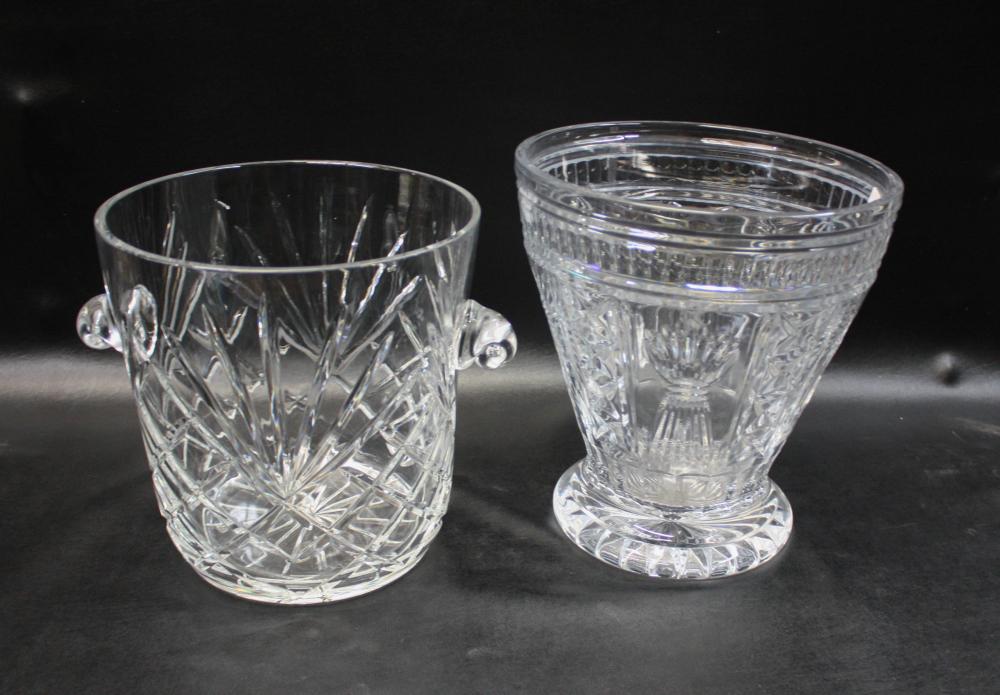 Appraisal: TWO CUT CRYSTAL CHAMPAGNE COOLERS including footed cooler by Waterford