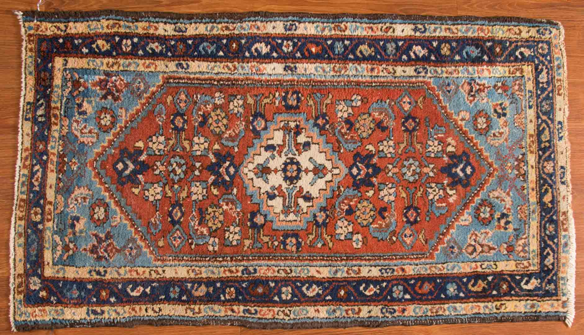 Appraisal: Semi-antique Hamadan rug approx x Persia circa Condition Slight wear