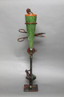 Appraisal: Italo Scanga American - Spotted Owl Blown glass and cold