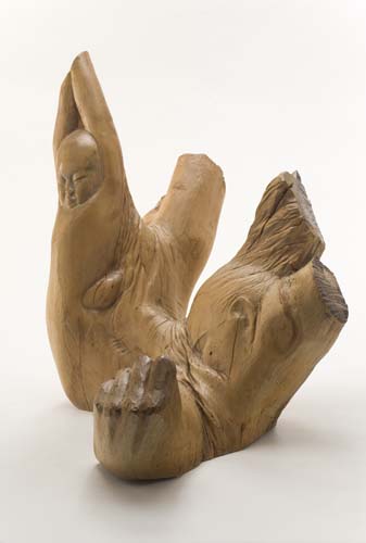 Appraisal: BEULAH WOODARD - Two Billion Creation Carved wood circa -