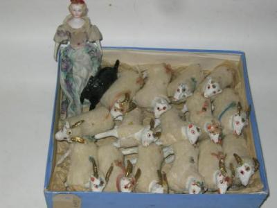 Appraisal: A Mary Had a Little Lamb set comprising bisque shoulder