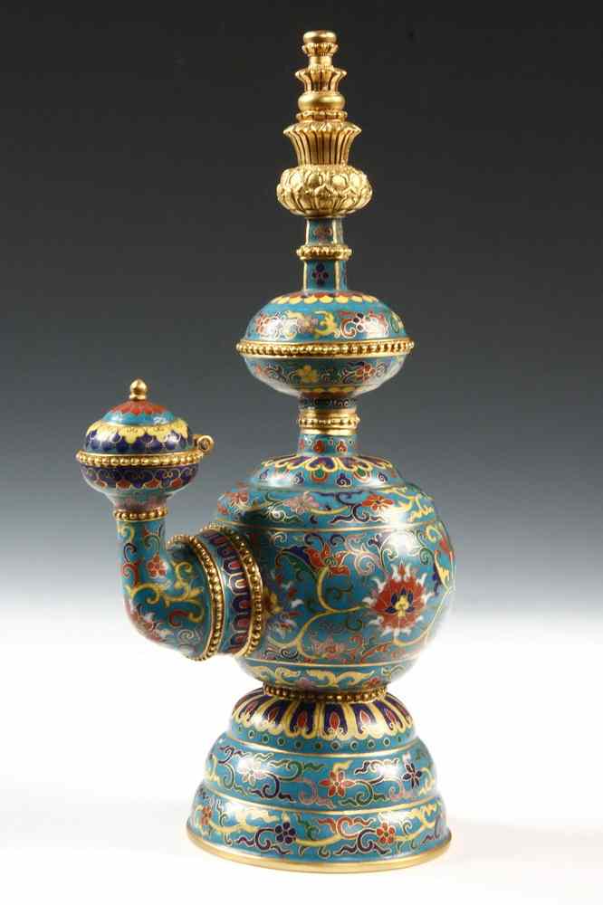 Appraisal: RARE CHINESE RITUAL VESSEL - Fine th c Cloisonne Enamel