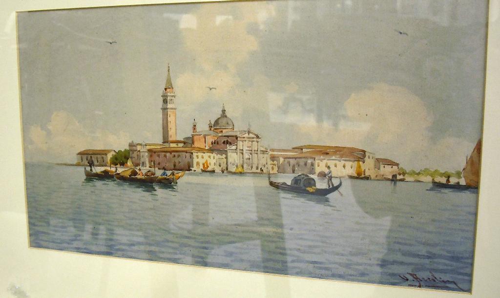 Appraisal: By U Arcolini th century - view of Venice with