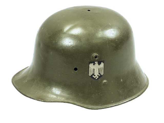 Appraisal: Early Nazi era Helmet With hand painted insignia serial number