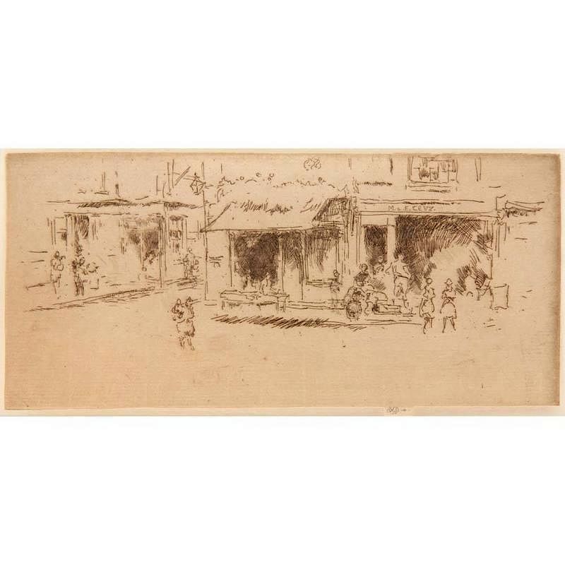 Appraisal: James McNeil Whistler - St James's Place Houndsditch etching on