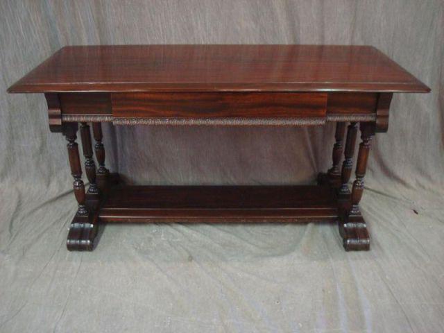 Appraisal: Art Deco Library Table From a Croton-on-Hudson home Dimensions x