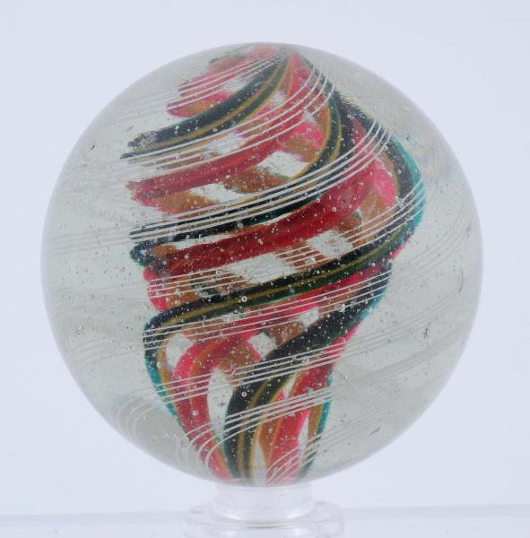 Appraisal: Large Divided Core Swirl Marble Nice heavy twist to core