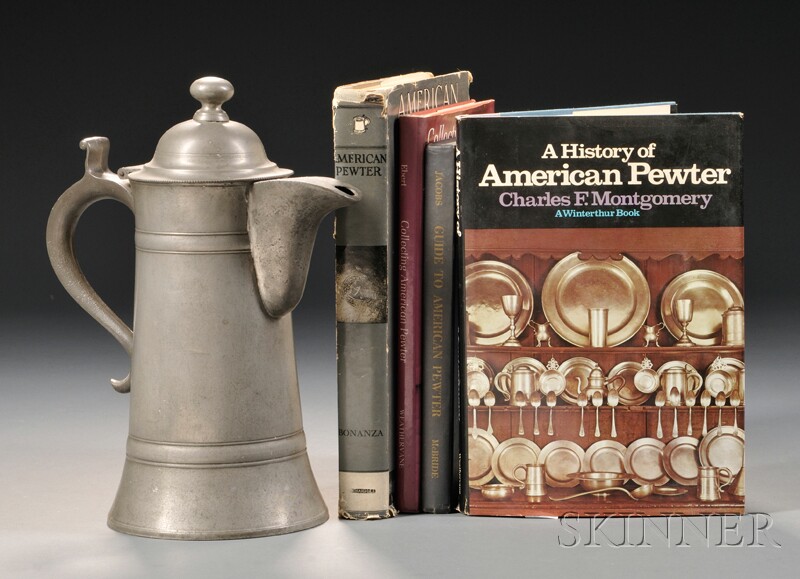 Appraisal: Pewter Flagon and Four Books on Pewter Oliver Trask Beverly