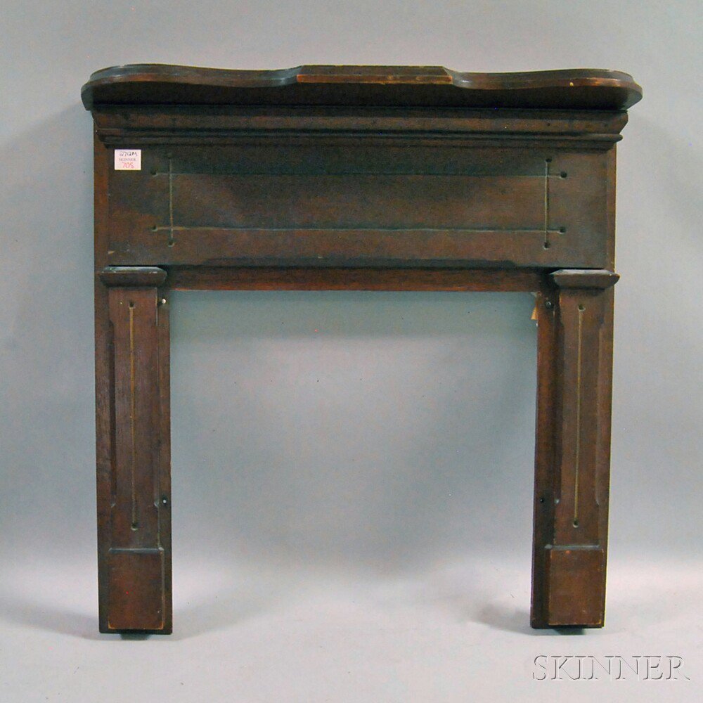 Appraisal: Eastlake-style Carved Walnut Miniature Mantelpiece late th century made for