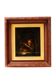 Appraisal: After Gerrit Dou Scholar Sharpening Quill O T After Gerrit