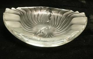 Appraisal: LALIQUE France Frosted Crystal Bowl Clear Fros LALIQUE France Frosted