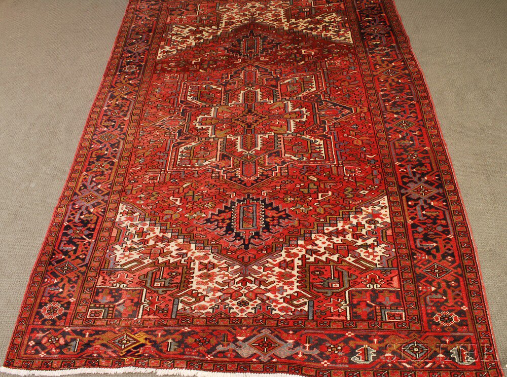 Appraisal: Heriz Rug Northwest Persia mid- th century ft in x