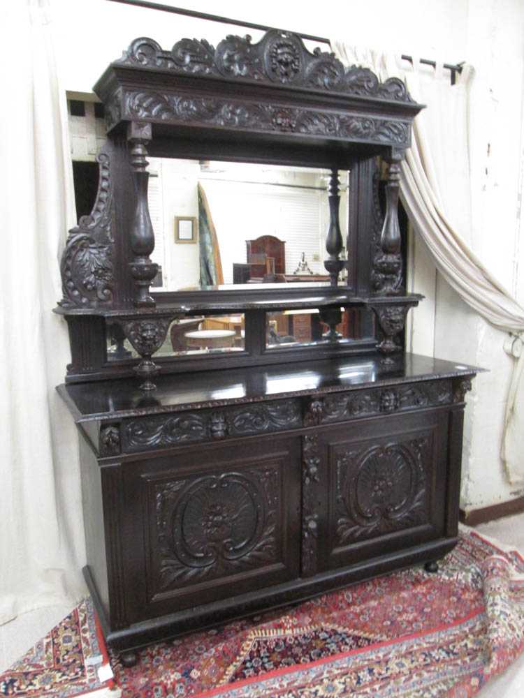 Appraisal: LARGE CARVED OAK SIDEBOARD English last quarter of the th