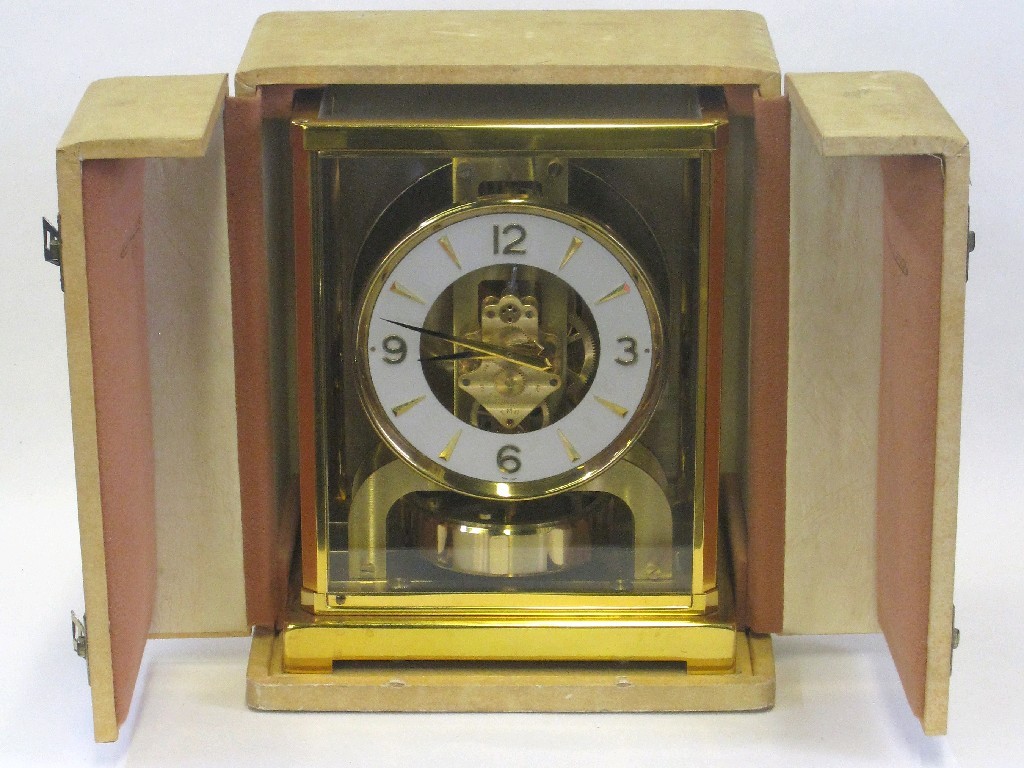 Appraisal: Jaeger -Le- Coultre Atmos clock of typical form with case