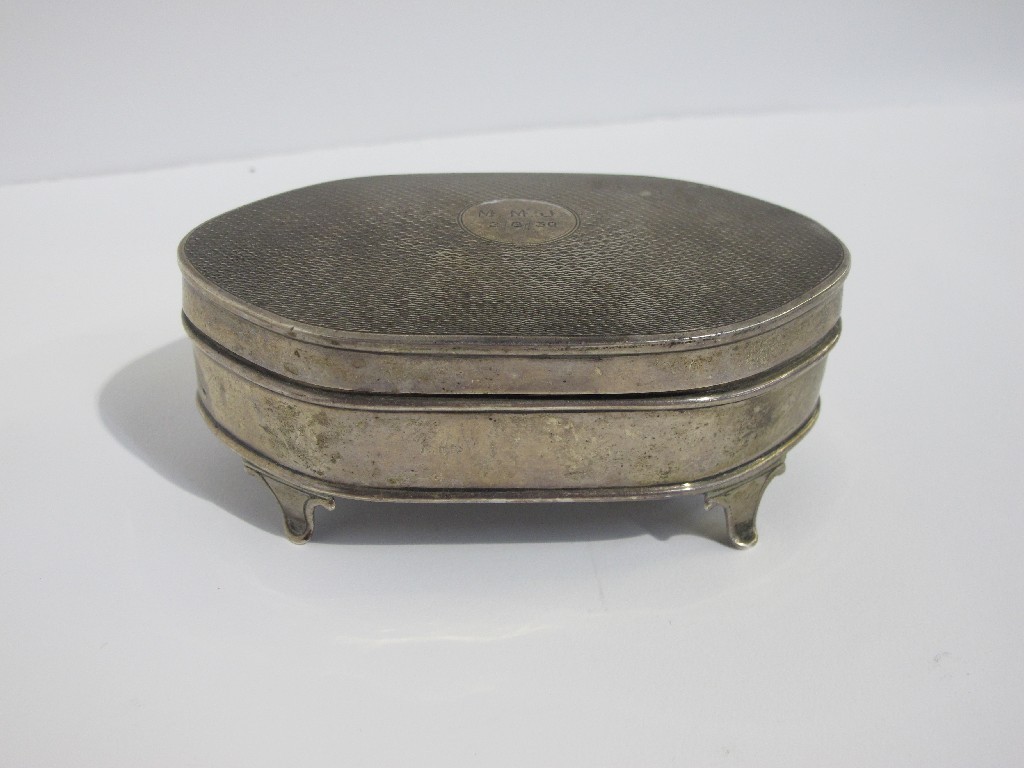 Appraisal: A silver jewellery box Birmingham